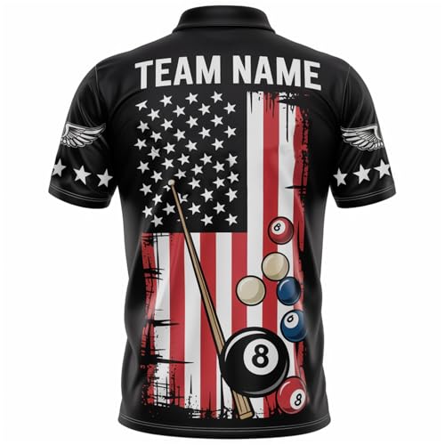 GABITA Personalized Billiards Shirts, Pool Shirts for Men Billiards, 8 Ball Pool Shirt, Billiard Shirts Unisex, Team Billiard3