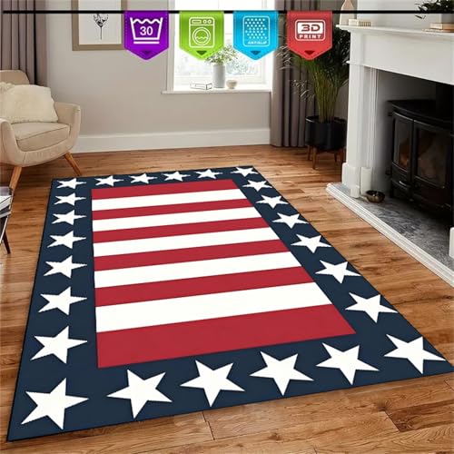 Tapete decorativo bandera americana 4x5 ft miniatura 2