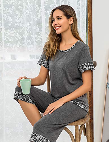 Hotouch Womens Ladies Comfort & Soft Loungewear Set Sleepwear Pjs Gray M #TOP3