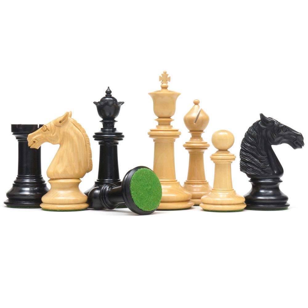 The Regency Chess Company Das Bad Schachfiguren in Ebenholz 10.8cm