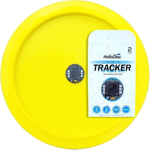 HelloDisc Disc Golf Tracker 2 Pack - Ultralight Disc Locator - Find Lost Discs - Essential Disc Golf Accessories