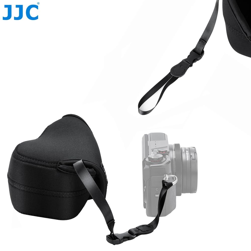 JJC OC-S1BK Borsa per Telecamera in Neoprene, ultra Leggera Nero, per Sony A5000 A5100 A6000 A6300 A6500 + Obiettivi 16-50mm (SELP1650) 4.7 x 2.9 x 3.4/120 x 73 x 87mm (W x H x D)