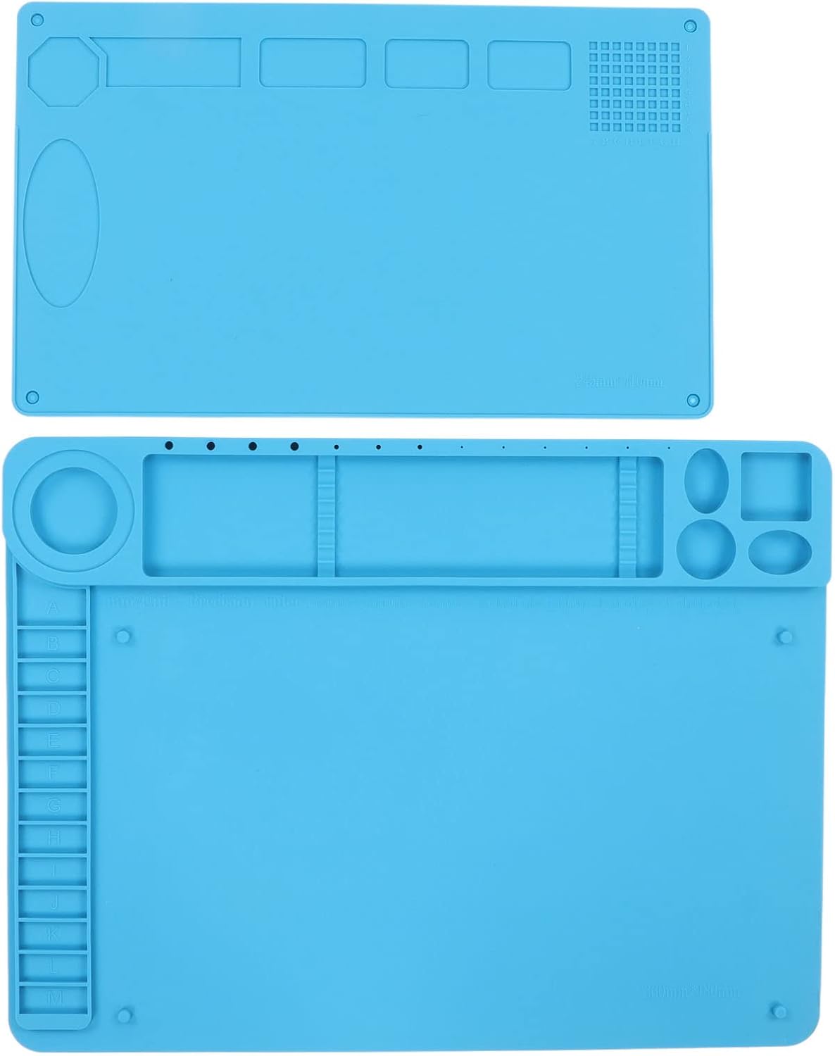 Soldering Mat, 2PCS Silicone Repair Pad Heat Resistant with Scale for Electronics Phone Computer Repair