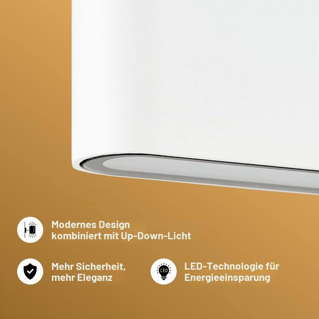 Brilliant Welbie LED Außenwandleuchte 17,5cm Weiß