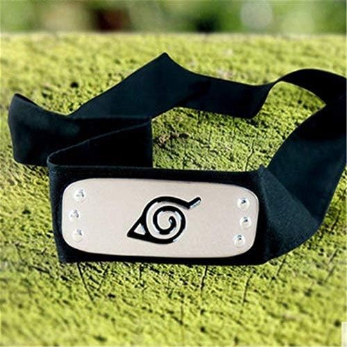 HAME Canvas Alloy Naruto Uzumaki Head Band (Black and Silver, 57000329MG)