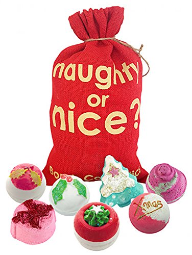 Bomb Cosmetics Naughty oder Nice Handmade Hessian Bath Blaster Geschenkpackung