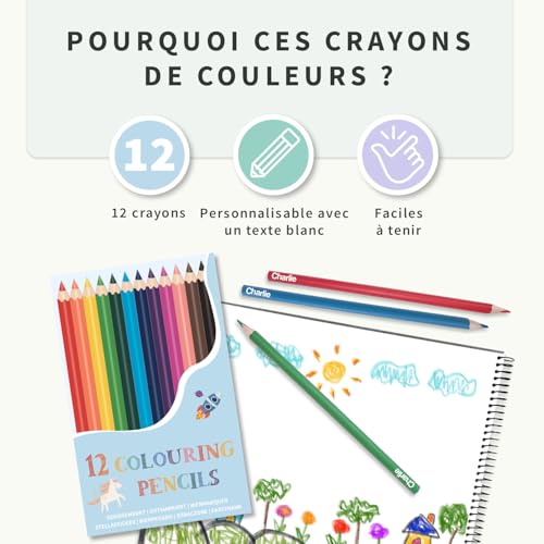 Crayons de couleurs personnalisables