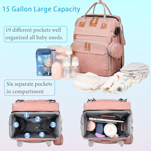 Jeryswet Diaper Bag with Changing Station