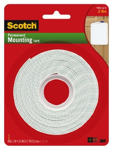 Scotch Permanent Mounting Tape, 1 Inch x 125 Inches by 3M Office Products