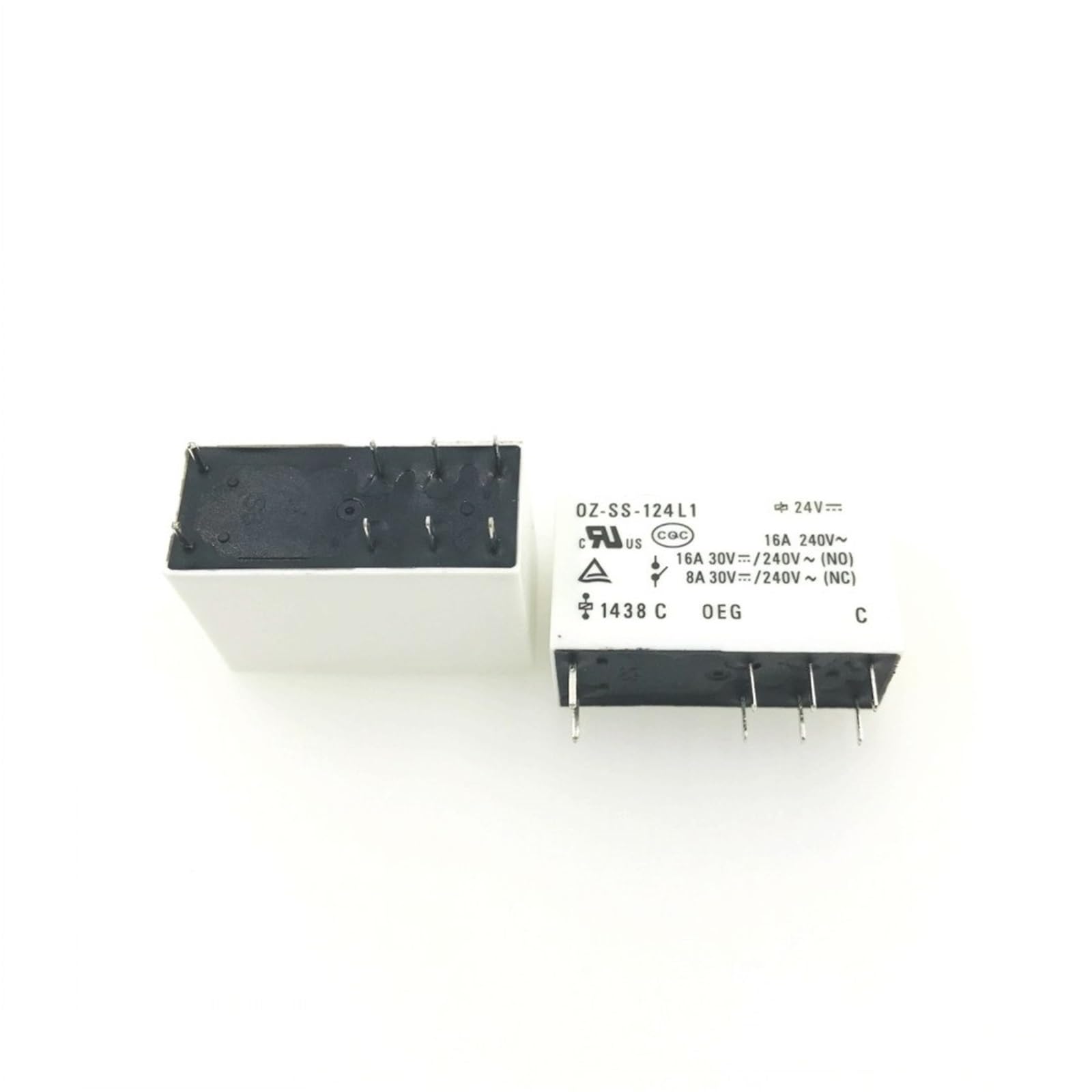 Relais de puissance 16A haute capacité de commutation 12V à 8 broches