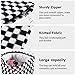ZLFSRQ 2Pcs Checkered Makeup Bag for Women Large Small Checkered Cosmetic Bag Set Cute Aesthetic Black Makeup Pouch for Purse Travel Toiletry Bags Preppy Pencil Bags Zipper Skincare Storage Organizer