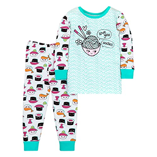Lamaze Baby Girl's Super Combed Natural Cotton Tight Fit Long Sleeve Sleepwear 2 Piece Set, Footless, 1 Pack