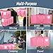 6 Pack Extra Heavy Duty Large Moving Bags with Strong Zipper & Comfortable Handles, Sturdy & Durable Clothes Storage Bags Totes Bins, Packing Moving Boxes for College Supplies, Pink