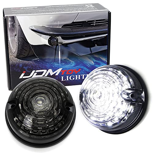 LED redondos 70 mm para vehículos clásicos con lente ahumado miniatura 1