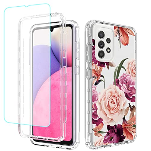 Protection intégrale Galaxy A33 5G antichoc fleur violette