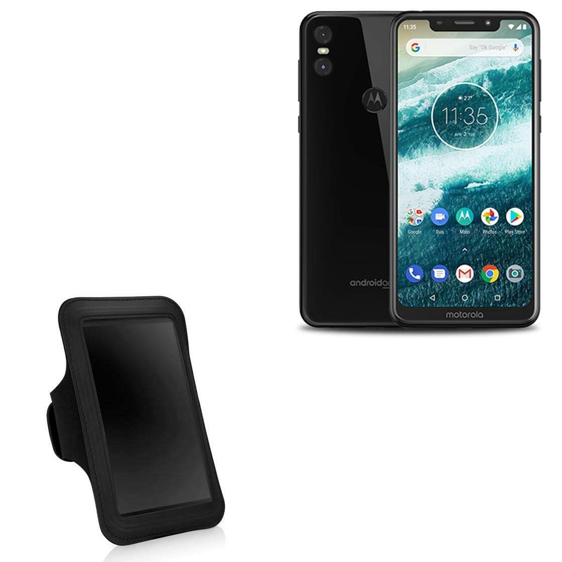 BoxWave Case Compatible with Motorola One (P30 Play) - Sports Armband, Adjustable Armband for Workout and Running for Motorola One (P30 Play) - Jet Black
