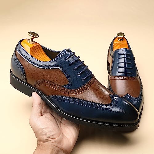 Men's Oxford Dress Shoes Multicolor Pointed Toe Lace Up Business Dress Shoes Men's Stylish Men's Dress Shoes2