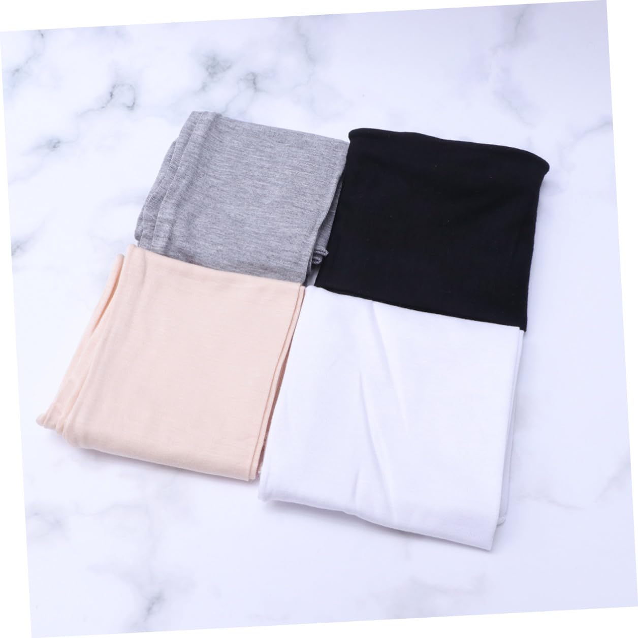 DOITOOL 4 Paia Guanti Lunghi Protezione Solare in Cotone, Guanti Mezze Dita Anti-uv per Ciclismo e Sport All’aperto, Bracciolo Elastico, Traspiranti, Colori Nero Bianco Grigio