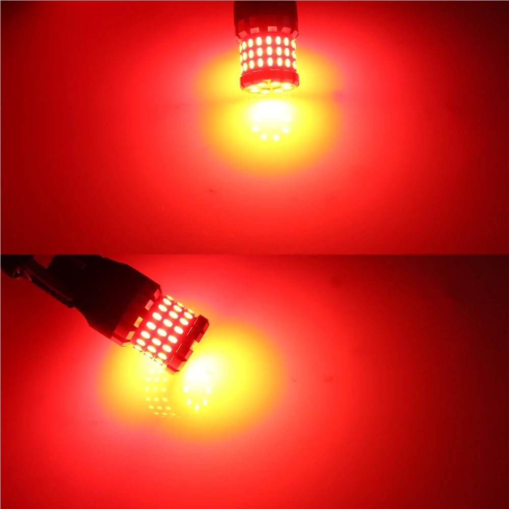 2 pezzi 4000lm 1157 P21/5W BAY15D LED BAW15D PR21/5W Luci di stop Canbus BAZ15D P21/4W Lampadina di coda e stop Lampada di segnalazione DRL automatica(1157 BAZ15D P21-4W)
