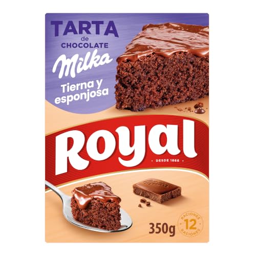 Royal Tarta de Chocolate Milka, Preparado en Polvo - 12 Raciones, 350 g