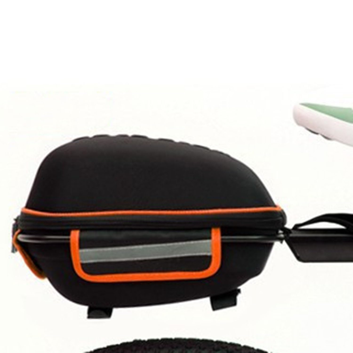 Torba rowerowa na tylny bagażnik do Orbea Comfort Series 2019-Present Shell Quick Release, torba na bagażnik rowerowy, wodoodporna, z paskiem odblaskowym, czarno-pomarańczowa