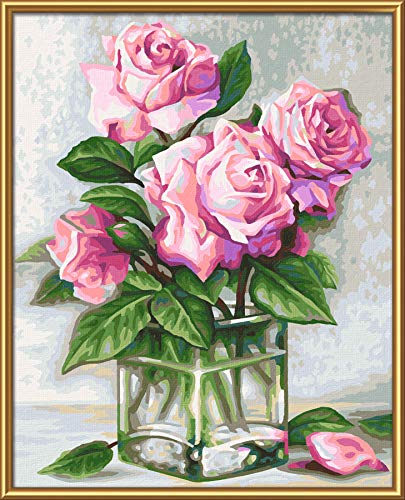 Schipper 609240828 Malen nach Zahlen - Rosen für Dich - Bilder malen für Erwachsene, inklusive Pinsel und Acrylfarben, 24 x 30 cm – Bild 4
