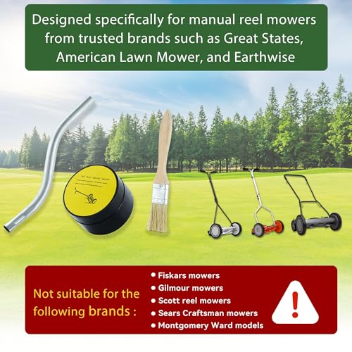 Image of Reel Lawn Mower Sharpening Kit - SK-1 Manual Lawn Mower Blade Sharpener - Precision Sharpening Crank Tool for American Lawn Mower, Great States, Earthwise, Easy-to-Use & Durable Design