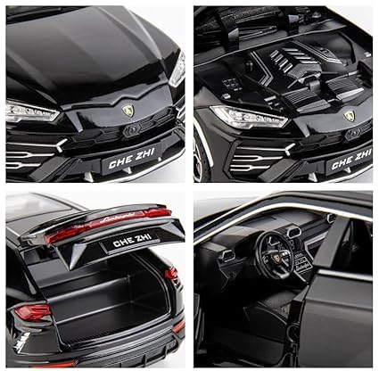 Image of 1:24 Scale Lamborghini Urus Toy Car | Metal Pullback Diecast Car for Kids with Openable Doors, Sound, Light Effects Toy for C ar Enthusiasts (Color As Per Available)