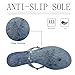 LVOMU Women's Studded Bow Jelly Flat Flip Flops Fashion Comfort Open Round Toe Slip On Thong Slipper Sandals With Rivets for Summer Outdoor Beach Pool (blue,8)