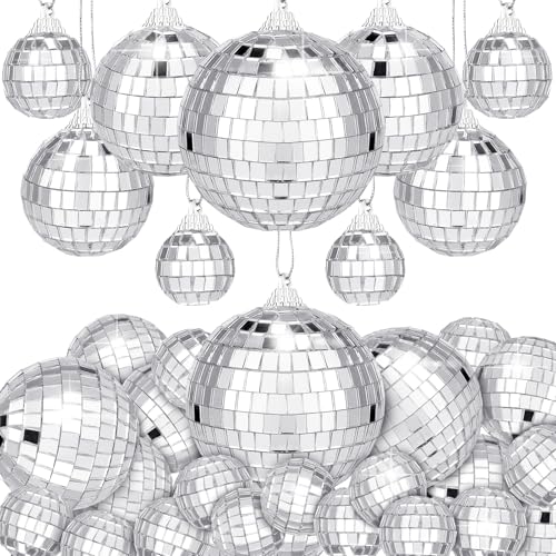 Candcamp 15 Piece Silver Disco Mirror Balls 5 Sizes