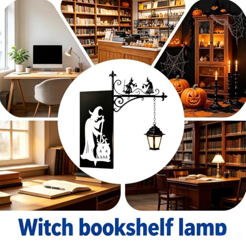 Mini farol de biblioteca y luz decorativa de Halloween para estantería 4
