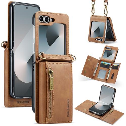 Étui Samsung Galaxy Z Flip 8 avec fermeture éclair de protection et bandoulière amovible