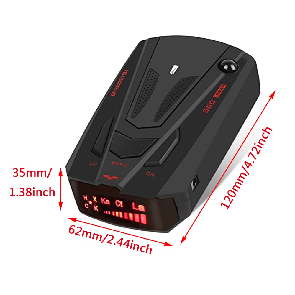 Détecteur de Radar de Voiture SANWAN V7, Mesure de Vitesse de déplacement de la Voiture Mesure électronique Radar Speedar Free Frequency Réception Avertissement Remote