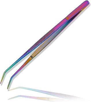 Titanium Rainbow Color Multipurpose Tweezers Sewing Machine Tweezers for Craft Repairing