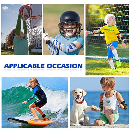 Image of Mepase 14 Pairs Arm Sleeves for Kids UV Sun Protection Cooling Arm Compression Cover Boy Girl Toddler Sport Football