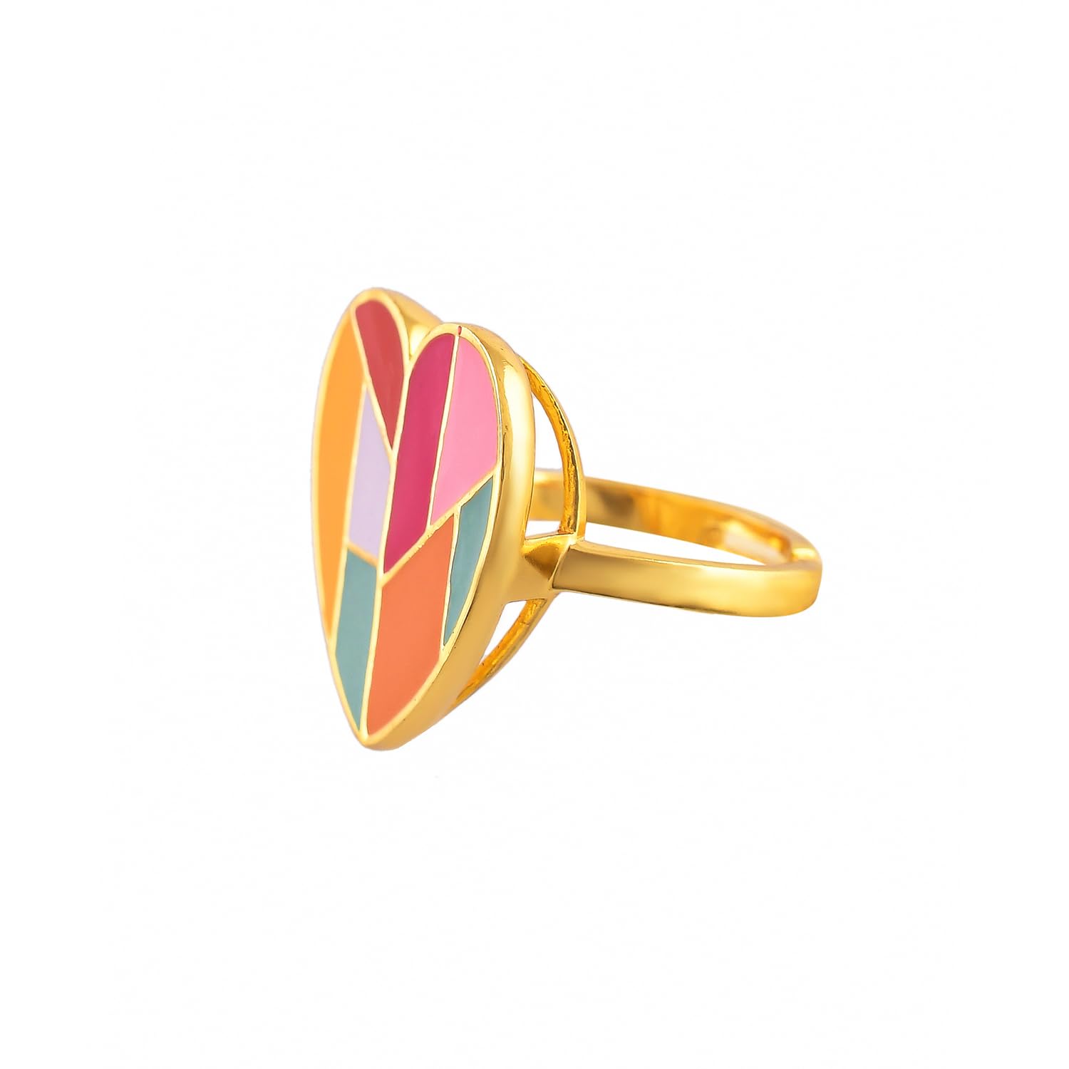 VOYLLA Valentines Day Mosaic Heart Ring|Gift For Her|Valentines Gift For Her| (B0CS3S3BS6) Amazon Price History, Amazon Price Tracker