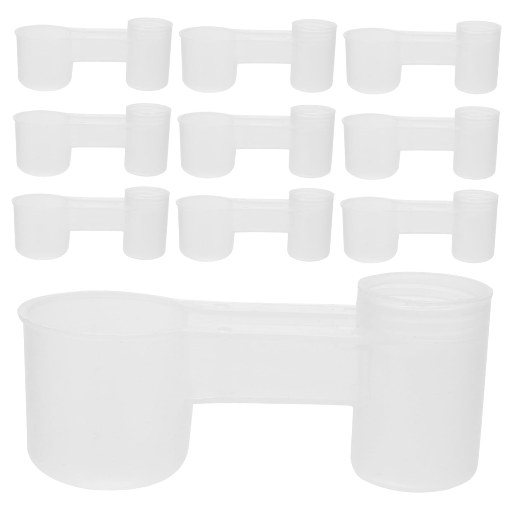 HANABASS Distributore D'acqua Facile da Pulire e Resistente in Plastica Bianca Doppia Uscita per Uccelli e Piccioni per Casa e Negozio di Animali