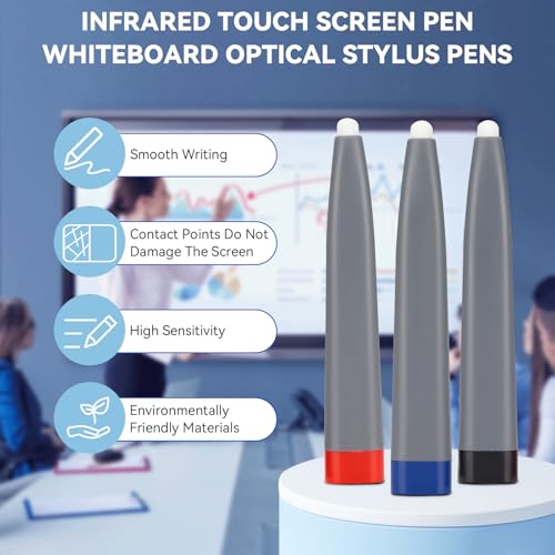 Stylet infrarouge pour tableau blanc tactile et écran multimédia interactif - Lot de 3 stylets ABS - 3