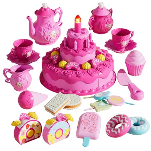 SVCEQZE Pastel De Cumpleaños Falso,Accesorios de Comida de Juguete para Bebés - Accesorios De Juguete De Pastel con Aspecto Realista - para Cumpleaños Jardín Infantil Niños Niñas