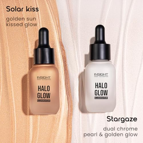 Image of INSIGHT Halo Glow Illuminator - Solar Kiss | Dewy, Radiant Finish | Liquid Highlighter | Lightweight, Buildable & Long-Lasting | Multi-Use - 20g