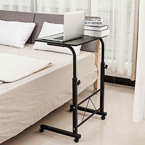 MEIZIZI Laptop Stand Multifunctional Folding Table Bedside Desk Laptop Desk Table Artiss Wooden Adjustable Height Mobile Computer Desk Student Dorm