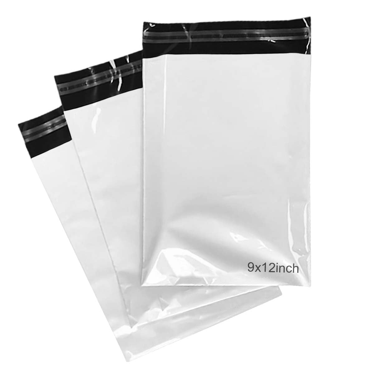PACKY® 100 White Mailing Bags 9'' x 12'' Self-Sealed Postage Bags 225mm x 300mm - Eco-Friendly Colour Mailing Bags Strong Waterproof Small Poly Mailers Courier Shipping Parcel Delivery Bags — image 1