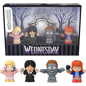 Little People Collector Wednesday TV Series Special Edition Set for Adults & Fans, 4 Figures in a Display Package