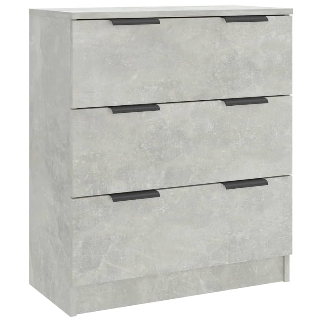 vidaXL Buffets 3 pcs Armoires de Rangement Organisateurs de Maison Meubles de Rangement Armoires de Salon Intérieur Gris Béton Bois d'Ingénierie