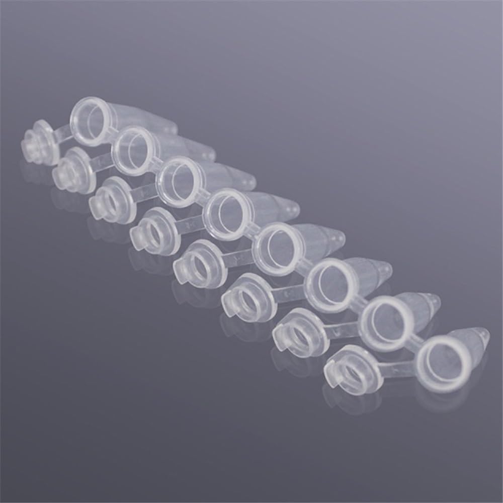 Otto provette con coperchio piatto collegato, da 0,2 ml e strisce, 120 file/cartone PST-0208-AFT-C Attrezzature da laboratorio