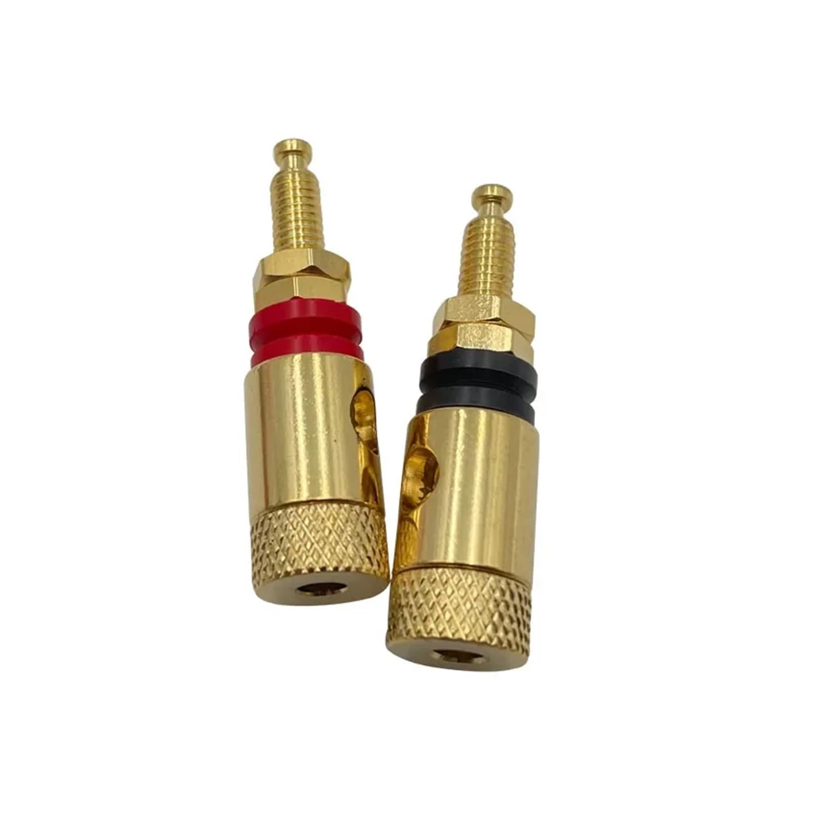 GUYTRM Conector de Altavoz de Cobre Chapado en Oro, 8/40/200 Unidades, for Amplificador, Conector Banana de Audio lingli(40 Black)