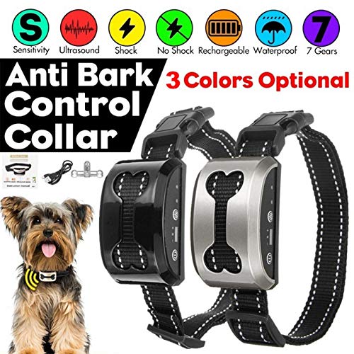 Topaty Coleira anti-latido recarregável, coleira anti-latido para cães pequenos, menor coleira de la