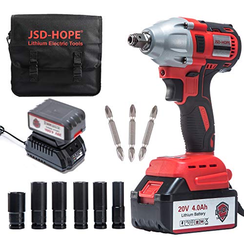 Cordless impact wrench - jsd 20v electric impact driver (4.0ah ba…