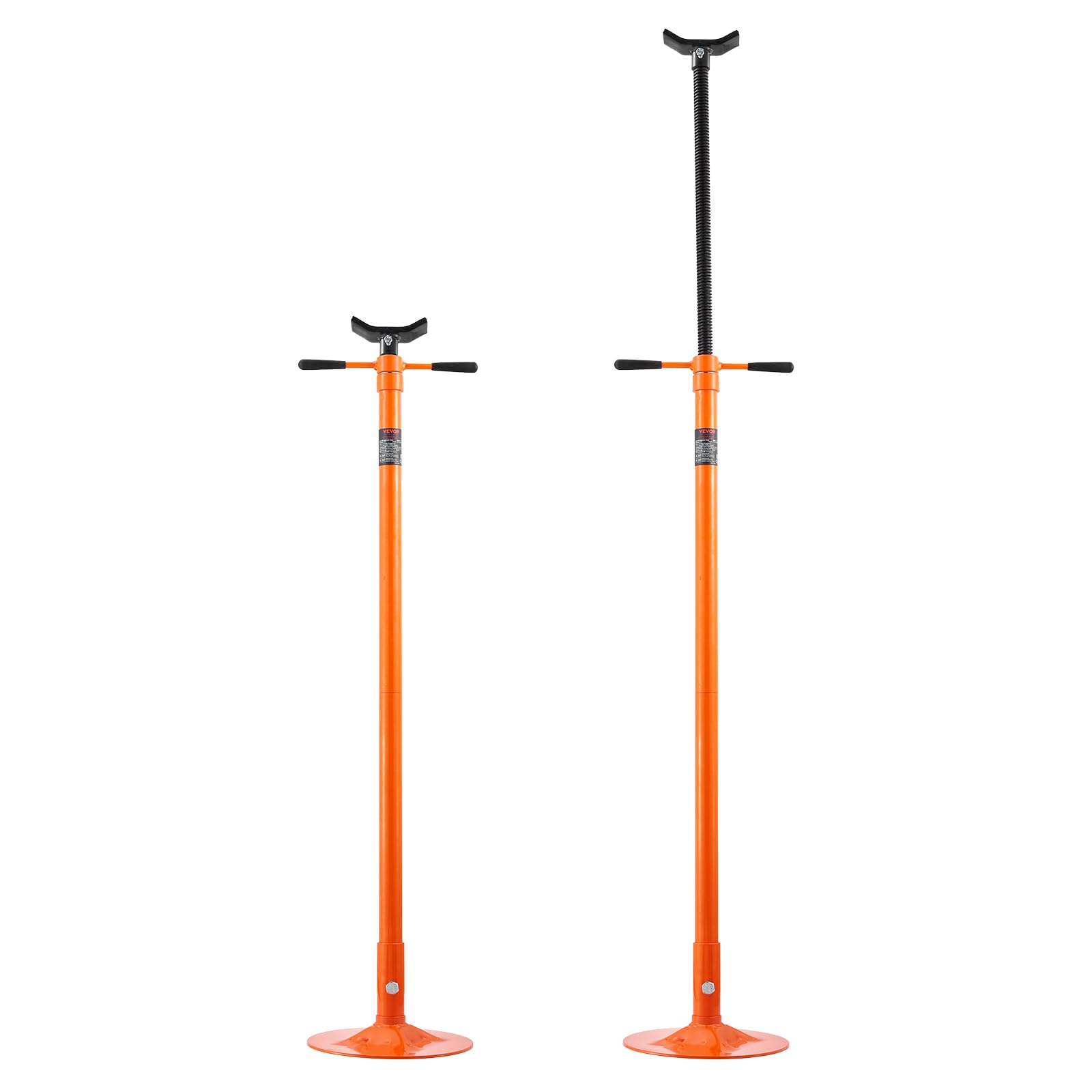 Bestauto Underhoist Stand 3/4 Ton Capacity Pole Jack Heavy Duty Jack Stand Car Support Jack Lifting from 1.5 m to 2.0 m, Round Base, with Pedal, Easy Adjustment, Automotive Support Jack Stand, Red