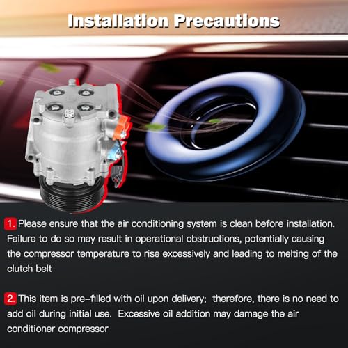 Image of cciyu Air Conditioning Compressor for Honda Civic 1.7L 2.0L 2002-2005